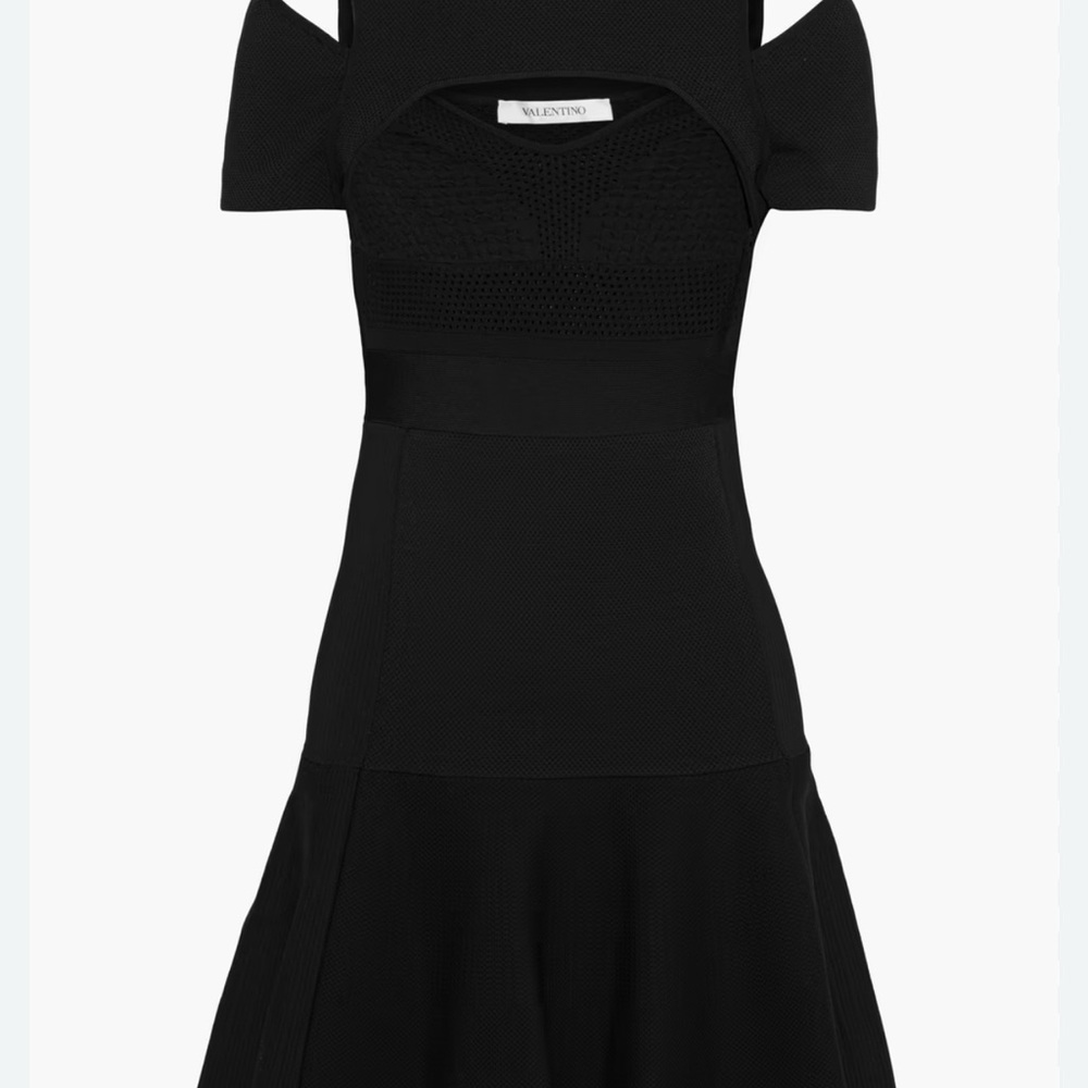 Valentino Garavani Black Fit and Flare Mini Dress